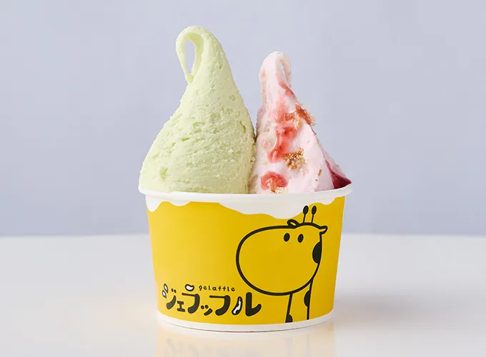 [遠鉄百貨店オリジナル]ジェラートダブル（ストロベリーショートケーキ×シャインマスカット）