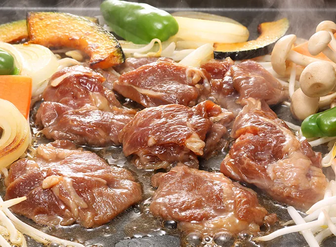 味付けラムロースジンギスカン