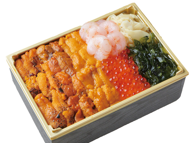 うに3種食べ比べ海鮮弁当