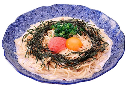 たらこと湯葉とモッツァレラチーズのカルボナーラ
