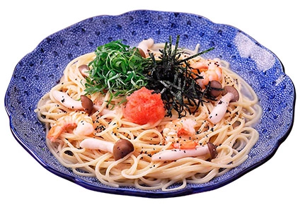 明太子と海老としめじの青じそ風味